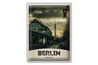 Blechschild Reise 30x40cm Berlin Deutschland Fernsehturm...