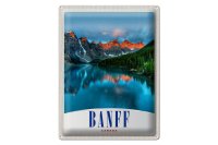 Blechschild Reise 30x40cm Banff Kanada Europa Meer Urlaub