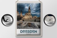 Blechschild Reise 30x40cm Dresden Deutschland Architektur Stadt