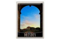 Blechschild Reise 30x40cm Dresden Schloss Vorgarten...