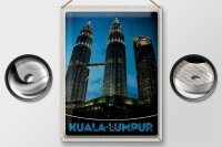 Blechschild Reise 30x40cm Kuala Lumpur Malaysia Wolkenkratzer