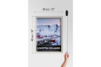 Blechschild Reise 30x40cm Lofoten Island Norwegen Winter Schnee