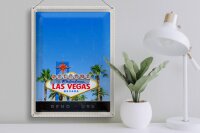 Blechschild Reise 30x40cm Las Vegas Nevada Amerika USA Casino