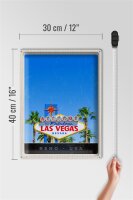 Blechschild Reise 30x40cm Las Vegas Nevada Amerika USA Casino