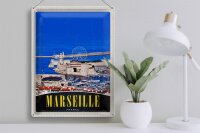 Blechschild Reise 30x40cm Marseille Frankreich Stadt Riesenrad