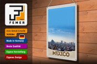 Blechschild Reise 30x40cm Aussicht auf Mexiko Amerika USA Urlaub