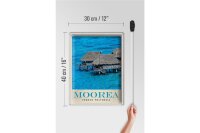 Blechschild Reise 30x40cm Moorea Insel Süd-Pazifik Urlaub Strand