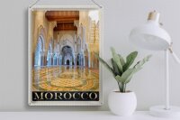 Blechschild Reise 30x40cm Marokko Afrika Medina Moschee Urlaub