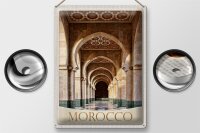 Blechschild Reise 30x40cm Marokko Afrika Medina Moschee Flur