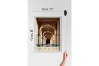 Blechschild Reise 30x40cm Marokko Afrika Medina Moschee Flur
