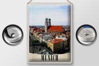 Blechschild Reise 30x40cm München Deutschland Stadt Kirche Stadt