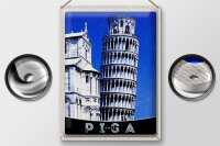 Blechschild Reise 30x40cm Pisa Italien Schiefer Turm von Pisa