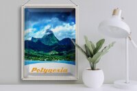 Blechschild Reise 30x40cm Polynesien Insel Australien Pazifik