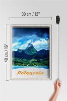 Blechschild Reise 30x40cm Polynesien Insel Australien Pazifik