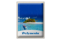 Blechschild Reise 30x40cm Polynesien Trauminsel...