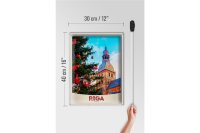 Blechschild Reise 30x40cm Riga Lettland Weihnachten Winterzeit