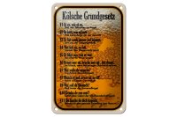 Blechschild Spruch 12x18cm Kölsche Grundgesetz Et es...