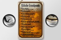 Blechschild Spruch 12x18cm Kölsche Grundgesetz Et es wie et