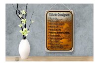 Blechschild Spruch 12x18cm Kölsche Grundgesetz Et es wie et