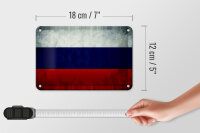 Blechschild Flagge 18x12cm Russland Fahne Russia Flag