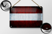 Blechschild Flagge 18x12cm Österreich Fahne