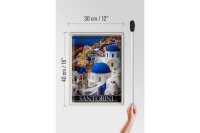 Blechschild Reise 30x40cm Santorini Griechenland Häuser weis
