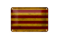 Blechschild Flagge 18x12cm Seneyera Fahne Catalan