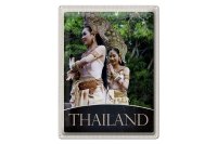 Blechschild Reise 30x40cm Thailand Tropen Natur Frau Religion