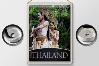 Blechschild Reise 30x40cm Thailand Tropen Natur Frau Religion