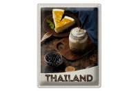 Blechschild Reise 30x40cm Thailand Urlaub Essen Kuchen...