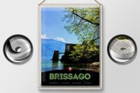 Blechschild Reise 30x40cm Brissago Schweiz Architektur Urlaub