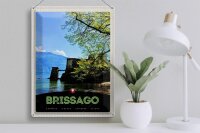 Blechschild Reise 30x40cm Brissago Schweiz Architektur Urlaub