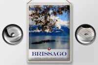 Blechschild Reise 30x40cm Brissago Schweiz Seeblick Natur