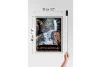 Blechschild Reise 30x40cm Gießbachfall Schweiz Wasserfall Natur