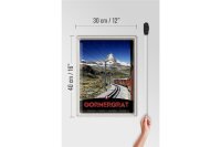 Blechschild Reise 30x40cm Gornergrat Schweiz Gebirge Schnee Bahn