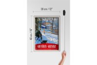 Blechschild Reise 30x40cm Gruyeres Greyerz Schweiz Schnee Urlaub