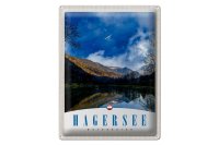 Blechschild Reise 30x40cm Hagersee Österreich Europa...