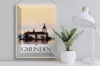 Blechschild Reise 30x40cm Gmunden Österreich Gmunden See Urlaub