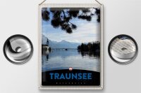 Blechschild Reise 30x40cm Traunsee Österreich  Natur Gebirge