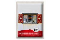 Blechschild Reise 30x40cm Confoederatio Helvetica Natur Haus