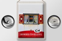 Blechschild Reise 30x40cm Confoederatio Helvetica Natur Haus