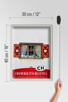 Blechschild Reise 30x40cm Confoederatio Helvetica Natur Haus