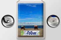 Blechschild Reise 30x40cm Ostsee Küste Strand Urlaub