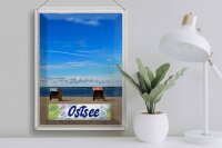 Blechschild Reise 30x40cm Ostsee Küste Strand Urlaub