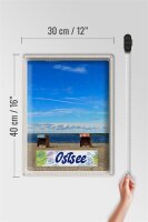 Blechschild Reise 30x40cm Ostsee Küste Strand Urlaub