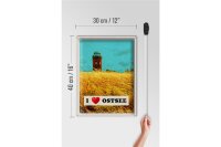 Blechschild Reise 30x40cm Ostsee Turm Natur Weide Urlaub Himmel