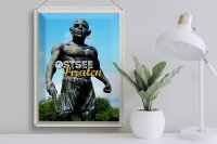 Blechschild Reise 30x40cm Ostsee Deutschland Piraten Skulptur