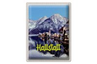 Blechschild Reise 30x40cm Hallstatt Österreich Berge...