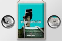 Blechschild Reise 30x40cm Innsbruck Österreich Aussicht Urlaub