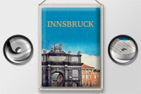 Blechschild Reise 30x40cm Innsbruck Österreich Schloss Skulptur